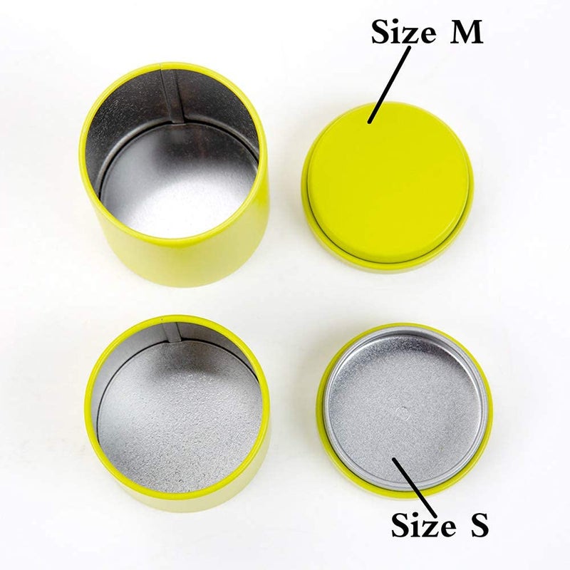 Tianhui Small Tin Can Box with Airtight Lids Canister for Coffee Tea Candy Storage Loose Leaf Tea Tin Containers Storage 5 Pcs (Green, S) - Image 3